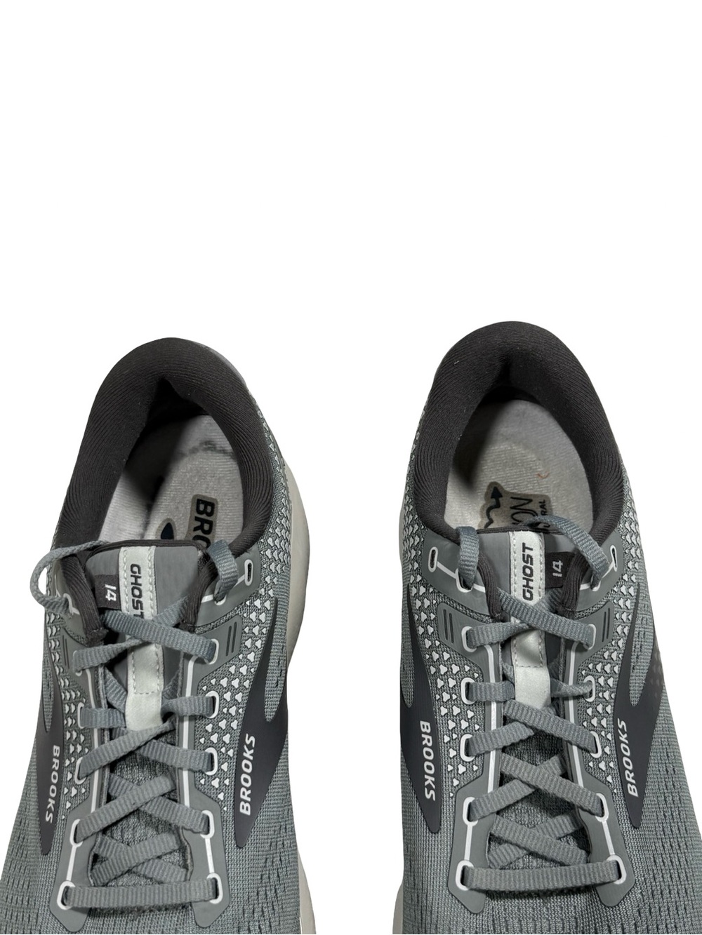 Brooks Ghost 14 1103691D067 Alloy Oyster Gray Running Shoes Mens Sz 11.5 2E Wide - Picture 8 of 12